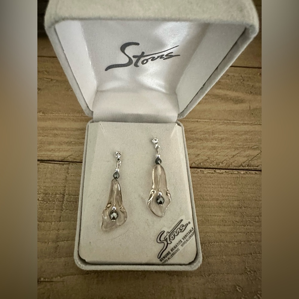EARRINGS! GENUINE HEMATITE VERITABLE!